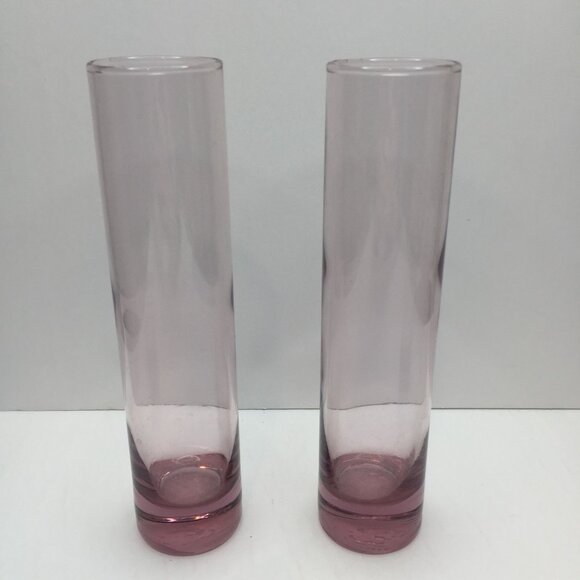 Vintage Set of 3 Libbey Amethyst Glass Bud Vases Home Bathroom Decor 10.5" 7.5" - Picture 10 of 16